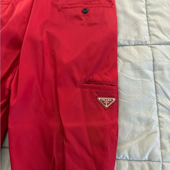 Prada Red Dress Pants with Straight Leg Design - Picture 5 of 5